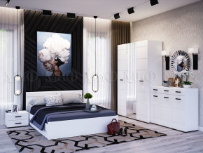 Спальня Нэнси New МДФ Белый глянец холодный, Белый в Кушве - kushva.magazinmebel.ru | фото