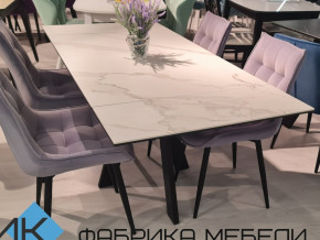 Стол SKM 120 керамика белый мрамор/подстолье белое в Кушве - kushva.magazinmebel.ru | фото - изображение 2