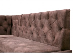 Угловой диван Призма каретная стяжка коричневый с коробами в Кушве - kushva.magazinmebel.ru | фото - изображение 2