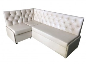Угловой диван Призма со стяжками белый со спальным местом в Кушве - kushva.magazinmebel.ru | фото