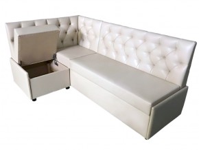Угловой диван Призма со стяжками белый со спальным местом в Кушве - kushva.magazinmebel.ru | фото - изображение 2