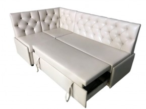 Угловой диван Призма со стяжками белый со спальным местом в Кушве - kushva.magazinmebel.ru | фото - изображение 3